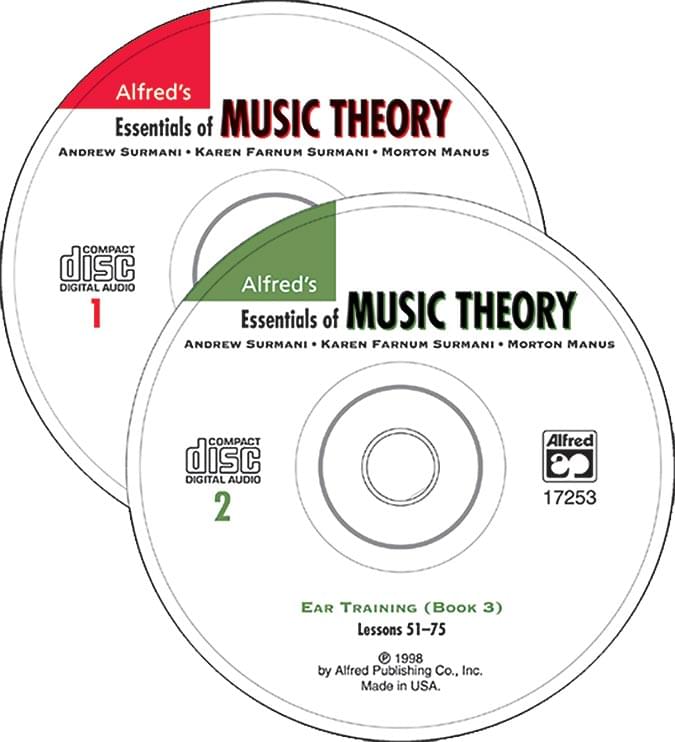 Ear Training CDs - Alfred's Essentials Of Music Theory - CDs 1 & 2 Combined (for books 1-3)