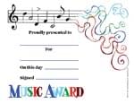 Scherzo Music Award - Pack of 25 - Music Award Certificates cover
