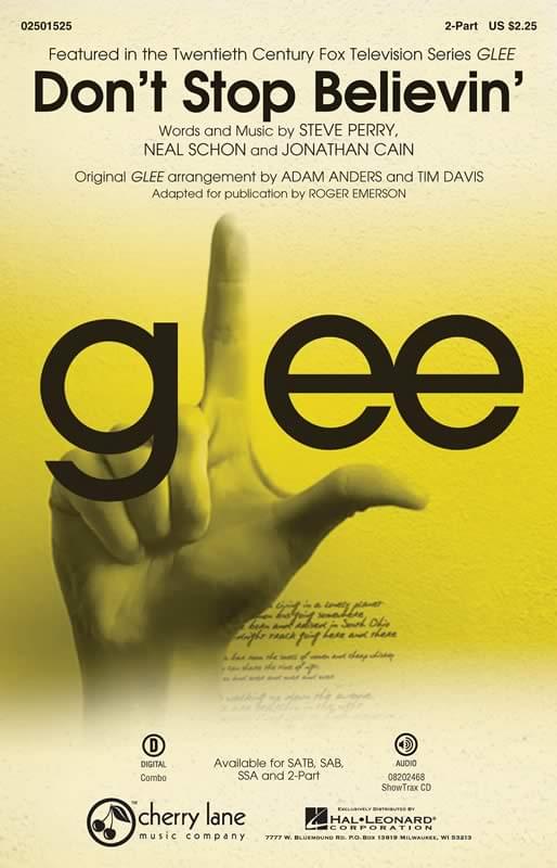 Don't Stop Believin' - Glee - 2-Part Choral (pack of 9)