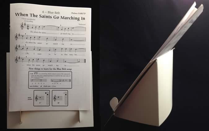 Cardboard Table Top Music Stand