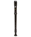 Tudor One-Piece Antimicrobial Soprano Recorder - Brown cover
